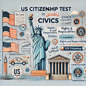 US Citizenship Test in Arabic—Civics Questions Answers.